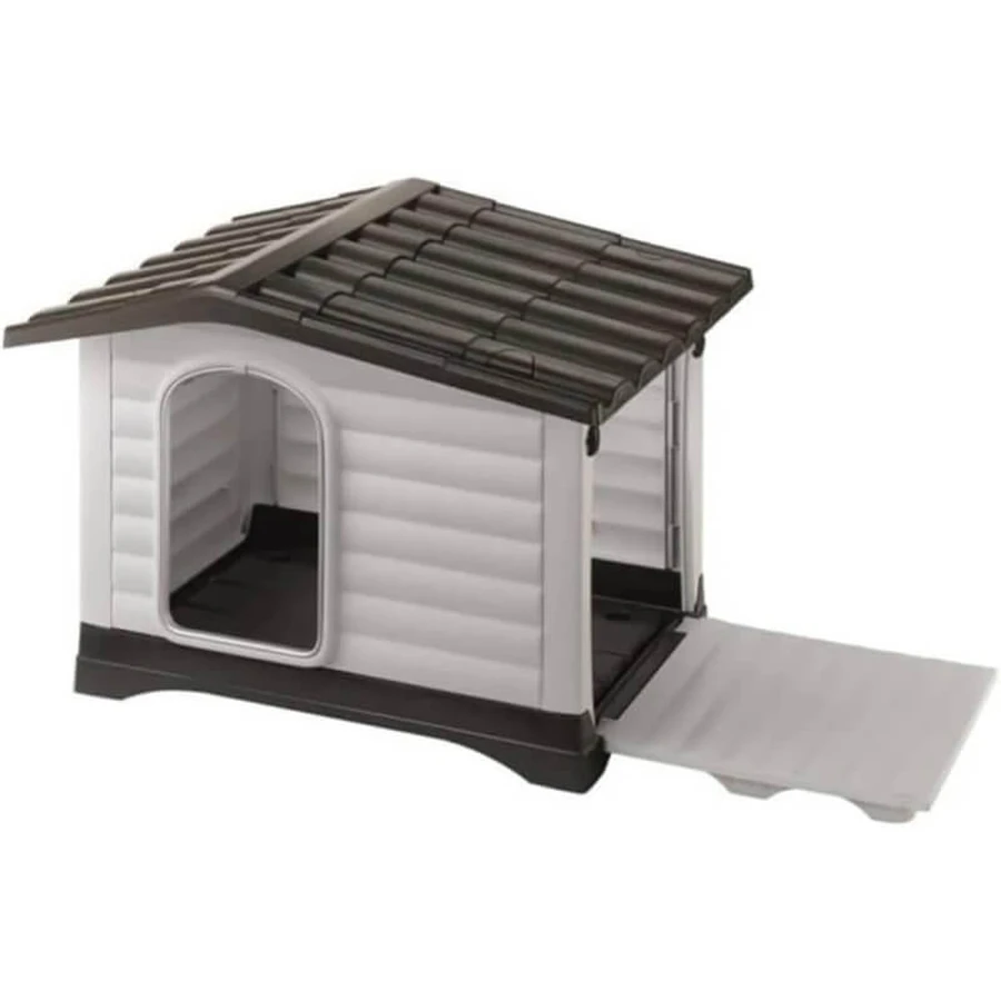 Ferplast Dogvilla - Outdoor Dog House with Opening Side Panel, 88 x 72 x h 65 cm