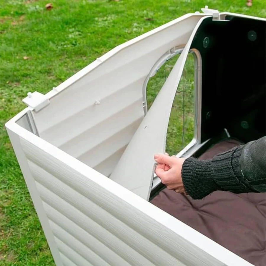 Ferplast Dogvilla - Outdoor Dog House with Opening Side Panel, 88 x 72 x h 65 cm
