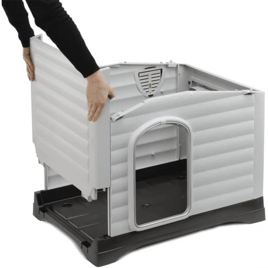 Ferplast Dogvilla - Outdoor Dog House with Opening Side Panel, 88 x 72 x h 65 cm
