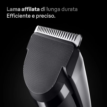 Serie 7 hc7590 - Cortapelo para hombre con cuchilla afilada - Negro/Plata