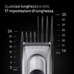 Serie 7 hc7590 - Cortapelo para hombre con cuchilla afilada - Negro/Plata