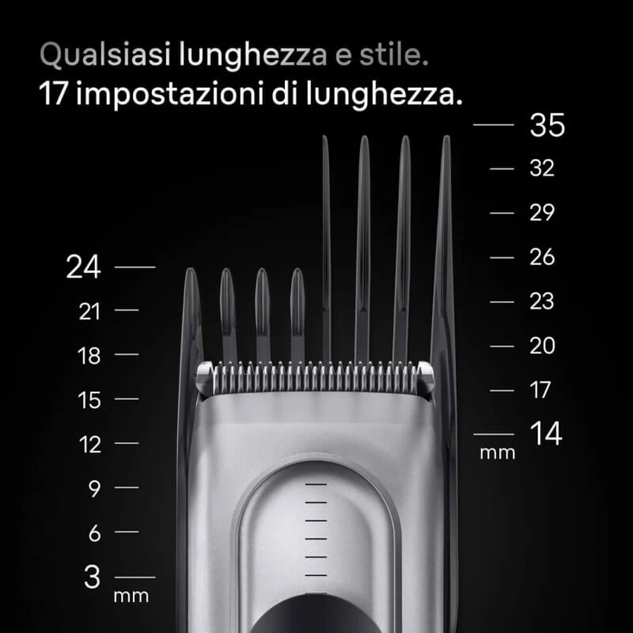 Serie 7 hc7590 - Cortapelo para hombre con cuchilla afilada - Negro/Plata