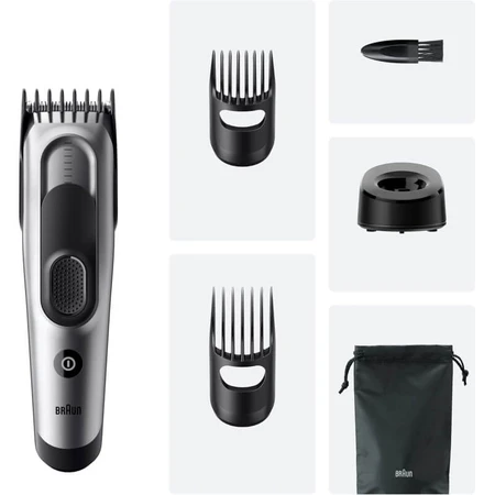 Serie 7 hc7590 - Cortapelo para hombre con cuchilla afilada - Negro/Plata