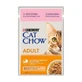 Purina Cat Chow Sens cu somon și dovlecei – hrană umedă completă pentru pisici sensibile, 85 g