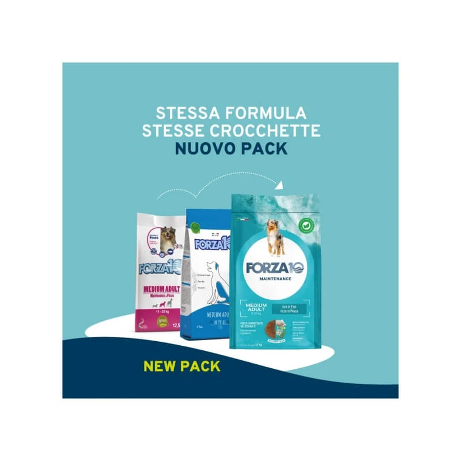 Forza10 Maintenance pentru câini adulți de talie medie, cu pește – hrană completă pentru câini, 2 kg