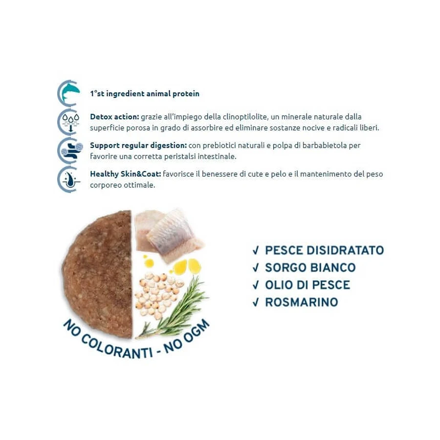 Forza10 Maintenance pentru câini adulți de talie medie, cu pește – hrană completă pentru câini, 2 kg