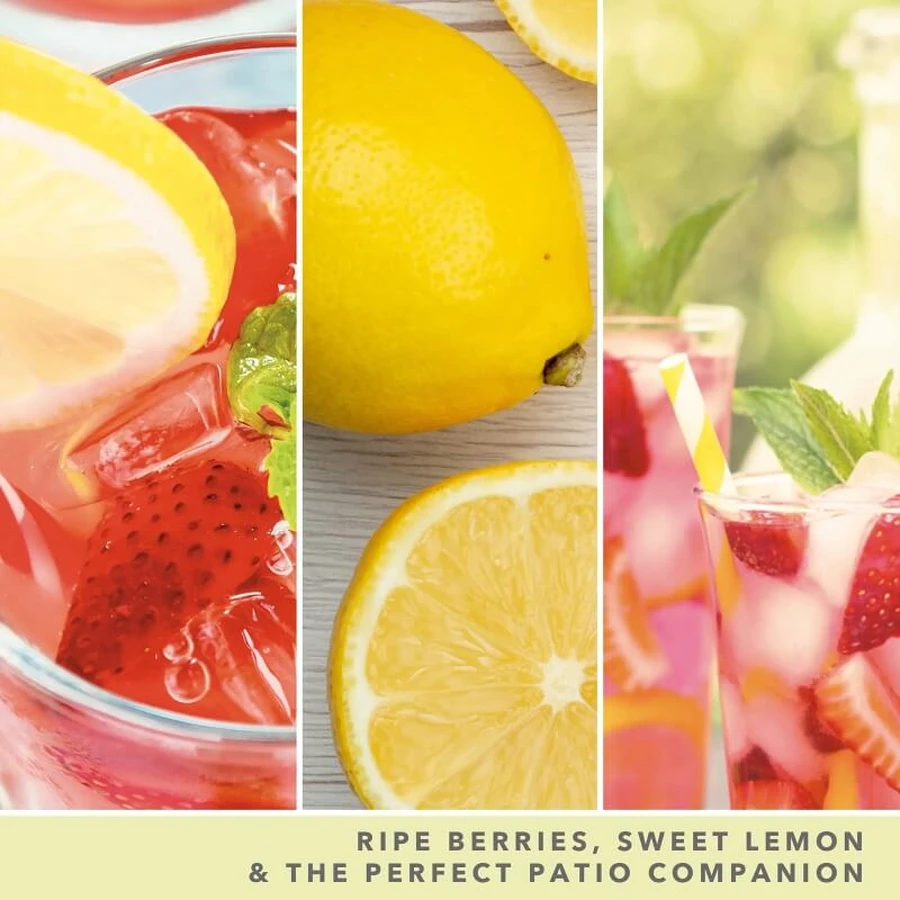 Yankee Candle Iced Berry Lemonade - Signature-kaars in beker met 5 lonten, 340 g