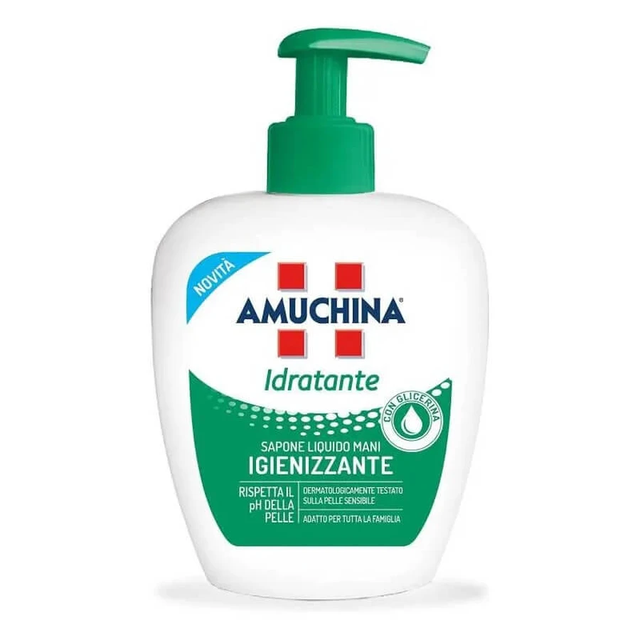 Amuchina Moisturizing Antibacterial Liquid Soap, 250 ml