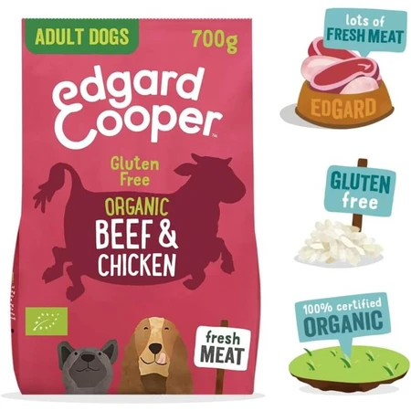 Edgard & Cooper Adult Fresh Beef and Chicken — Complete Food for Adult Dogs, 700 g
