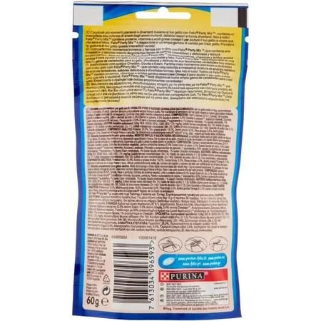 Purina Felix Party Mix Cheezy Mix - Cat Snacks, 60 g