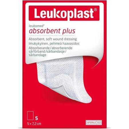 Essity Leukomed Non-Woven Postoperative Dressing - 5 Patches, 7.5 x 5 cm