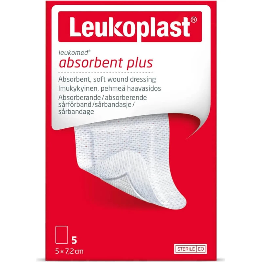 Essity Leukomed Non-Woven Postoperative Dressing - 5 Patches, 7.5 x 5 cm