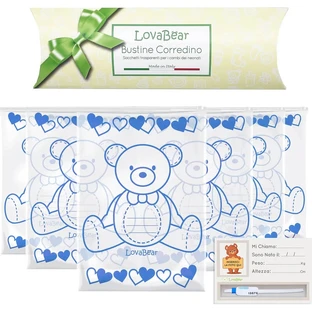 Lovabear Lovabear – 6 zestawów ubranek dla niemowląt z motywem niebieskiego misia