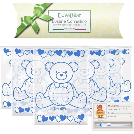 Lovabear Lovabear - 6 packs de conjuntos para bebé con ositos azules