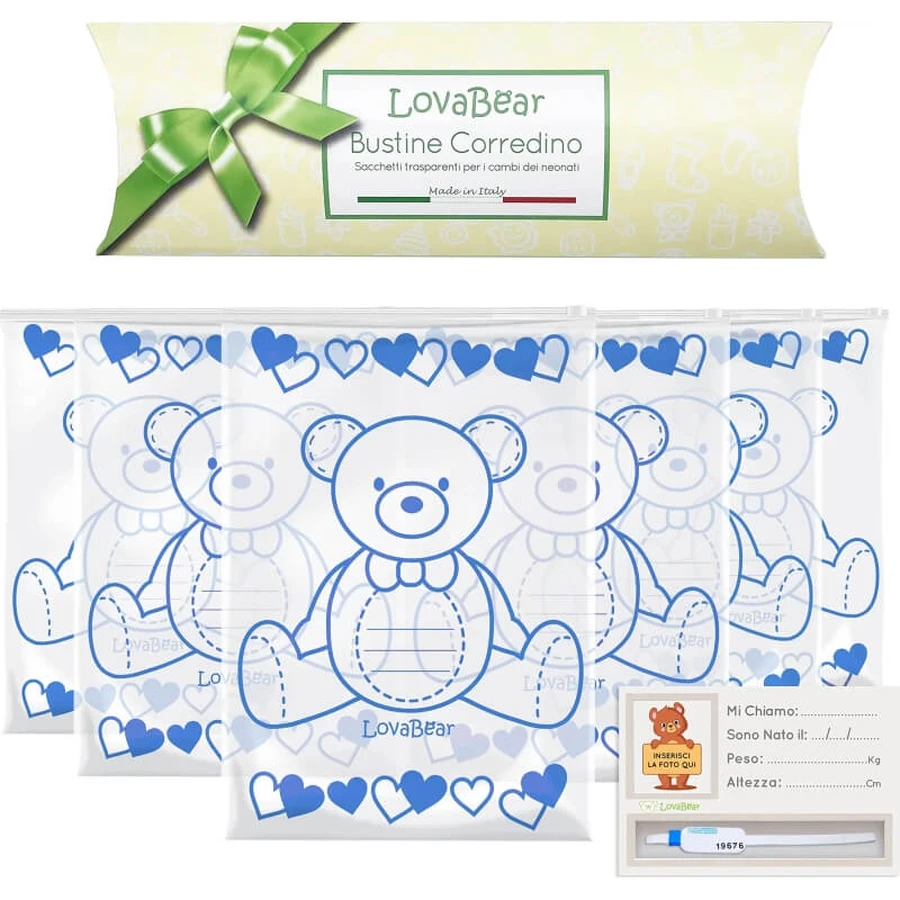Lovabear Lovabear - 6 packs de conjuntos para bebé con ositos azules