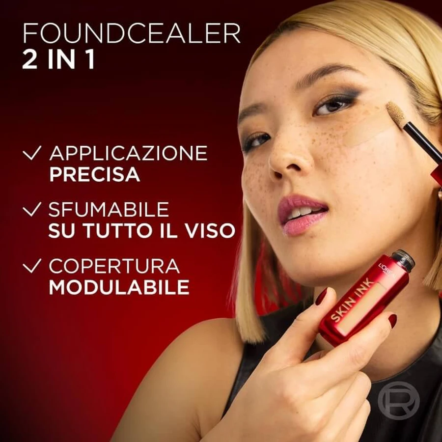 L'Oréal Paris Infaillible Skin Ink - Base de maquillaje y corrector n.º 290, tono medio cálido