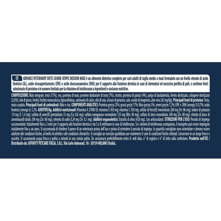 Advance Veterinary Diets Atopic Medium/Maxi Trota – Alleinfuttermittel für mittelgroße und große Hunde, 12 kg