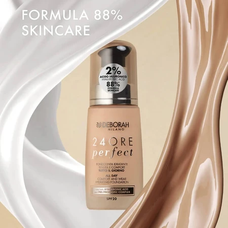 Deborah 24-Hour Perfect LSF 20 – Flüssig-Foundation – Nr. 03 Caramel Beige