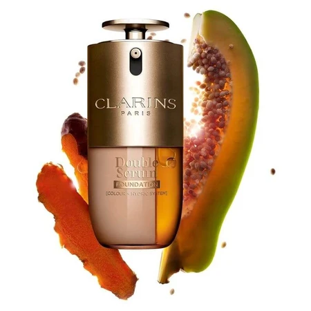 Base de maquillaje Double Serum de Clarins - Base de maquillaje híbrida en formato sérum n.º L6C