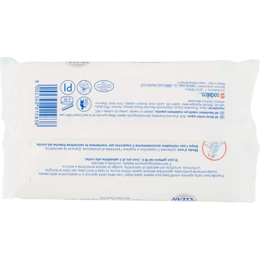 Fresh &amp; clean șervețele umede pentru igienă personală – 48 de șervețele cu mușețel