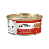 Purina Gourmet: Bocaditos de pavo, pato y verduras - Alimento completo para gatos adultos, 195 g