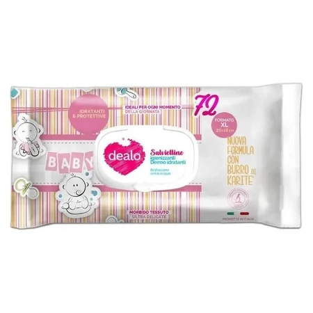 Dealo 72 XL Shea Butter Cleansing Wipes