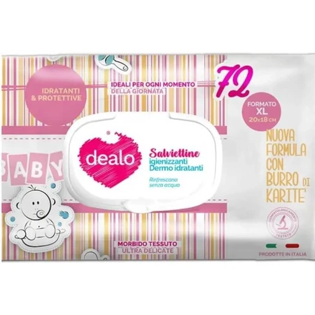 Dealo 72 XL Shea Butter Cleansing Wipes