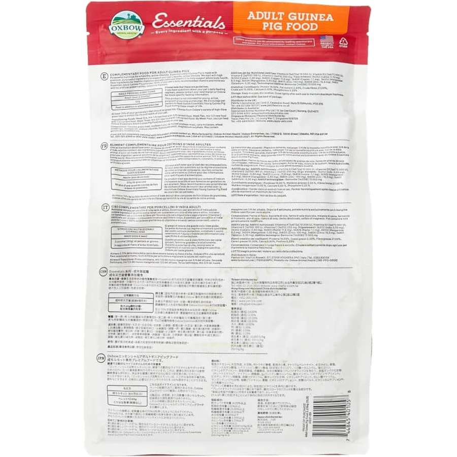Oxbow Essential Adult Guinea Pig Food - Complete Food for Adult Guinea Pigs, 2.27 kg