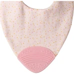 Chicco Gummy-slabbetje - Roze slabbetje met stippen en bijtring