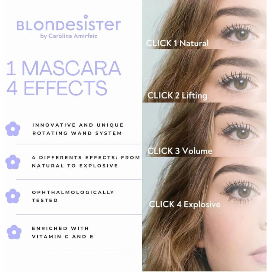 Blondesister 4-in-1 Click & Turn Multi-Purpose Mascara No. 01 Ultra Black