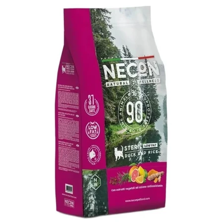 Necon pet food Necon naturalwellness rață și orez – hrană completă pentru pisici sterilizate, cu conținut redus de grăsimi, 400 gr