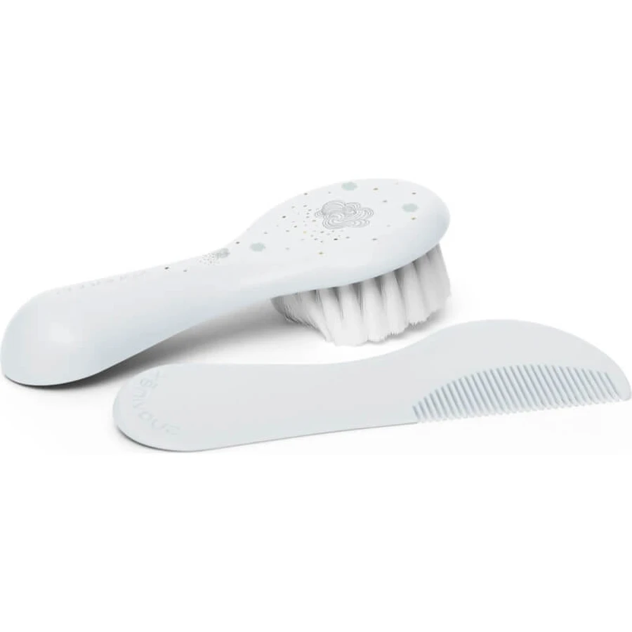 Suavinex Light Blue Brush and Comb Set