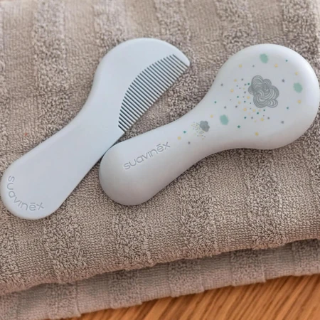 Suavinex Light Blue Brush and Comb Set
