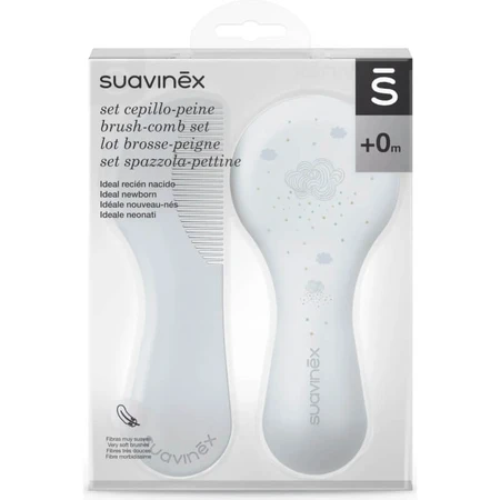 Suavinex Light Blue Brush and Comb Set