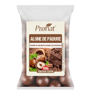 Cacahuetes recubiertos de chocolate con leche y canela, 100 g, Pronat
