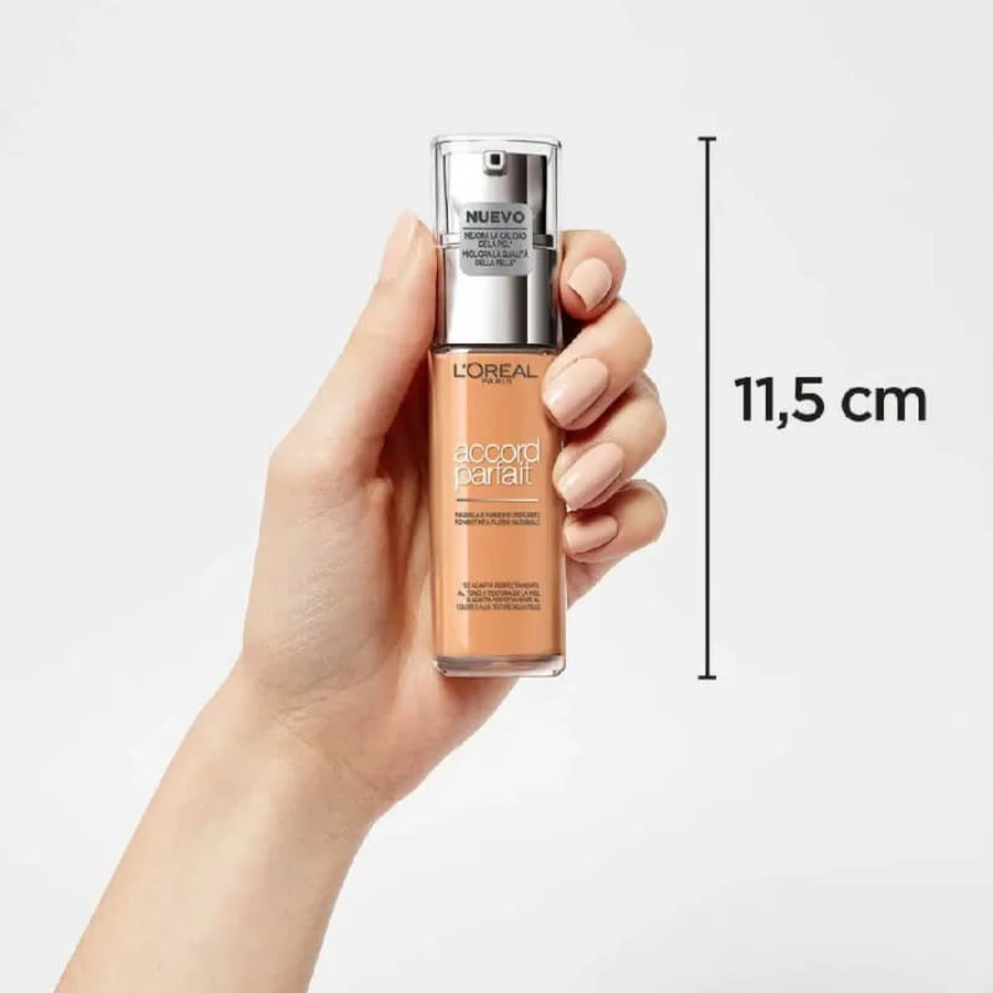 Base de maquillaje Accord Parfait de L'Oréal Paris - Base de maquillaje líquida - N.º 2r2c2k Vanille Rose