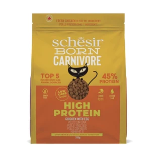 Schesir Born Huhn & Ei für Fleischfresser – Alleinfuttermittel für Katzen, 255 g