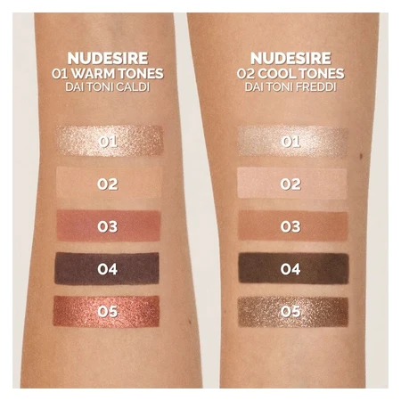 Veralab Nudesire - Paleta de sombras de ojos n.º 02 Tonos fríos