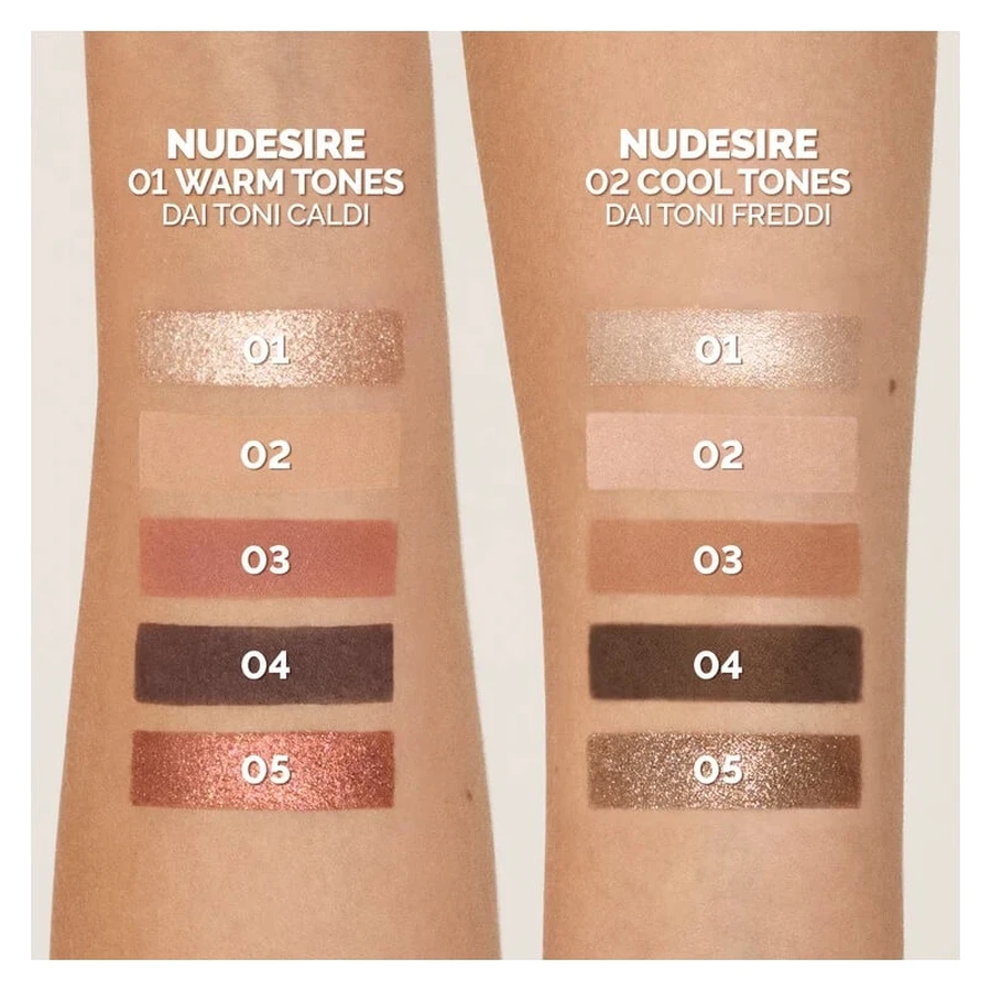 Veralab Nudesire - Paleta de sombras de ojos n.º 02 Tonos fríos