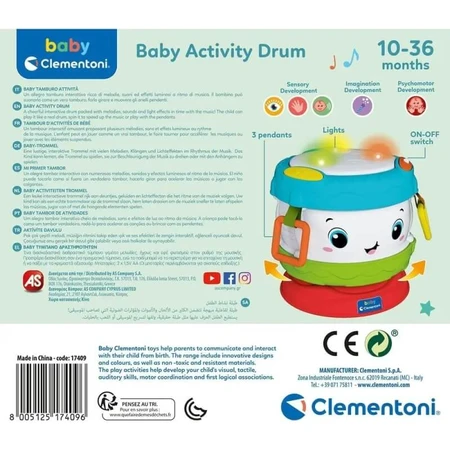 Clementoni Activity Baby Drum - First Activities Drum