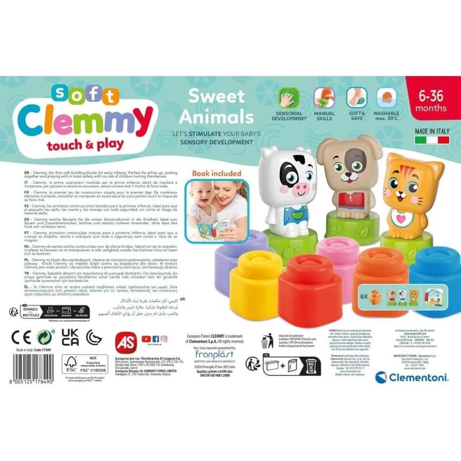 Clementoni Soft Clemmy Sweet Animals - Building Set