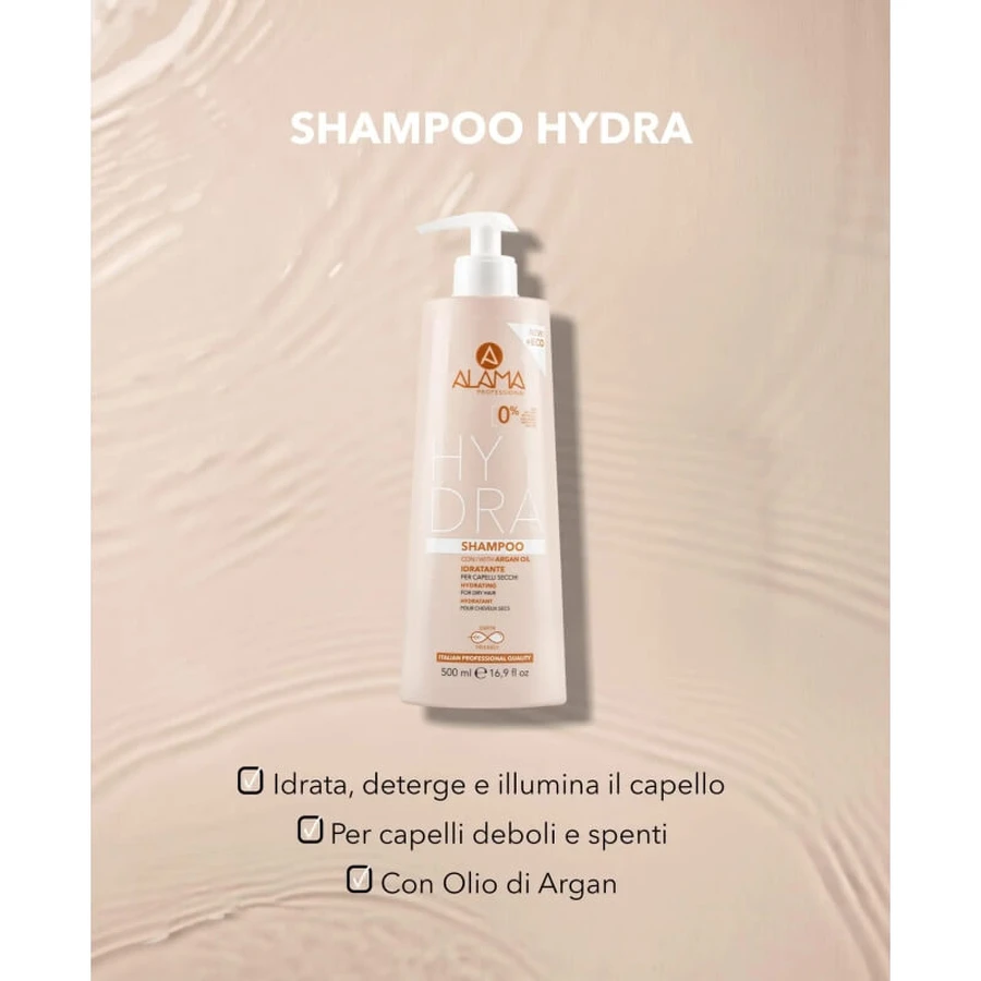 Alama Hydra – Feuchtigkeitsspendendes Shampoo für trockenes Haar, 500 ml