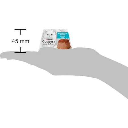 Purina Gourmet Revelations Mousse de ton – hrană completă pentru pisici adulte, 4 x 57 g