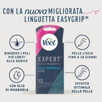 Veet Expert - 12 bandes d'épilation pour le visage, pour peaux sensibles