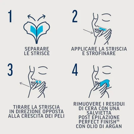 Veet Expert - 12 bandes d'épilation pour le visage, pour peaux sensibles