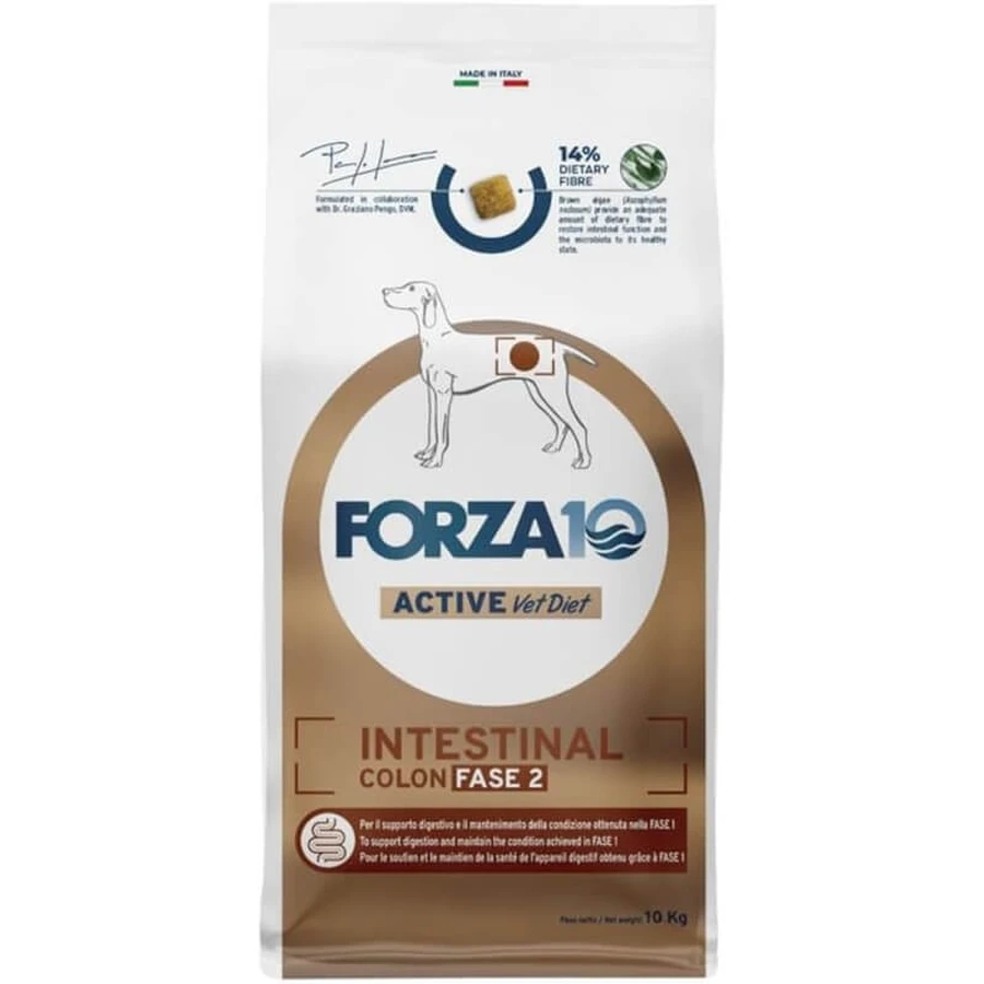 Forza10 Forza 10 Active Vet Diet Intestinal Colon Phase 2 au poisson - Aliment complet pour chiens, 10 kg