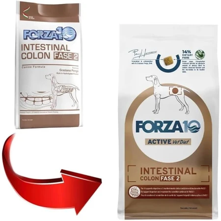 Forza10 Forza 10 Active Vet Diet Intestinal Colon Phase 2 au poisson - Aliment complet pour chiens, 10 kg