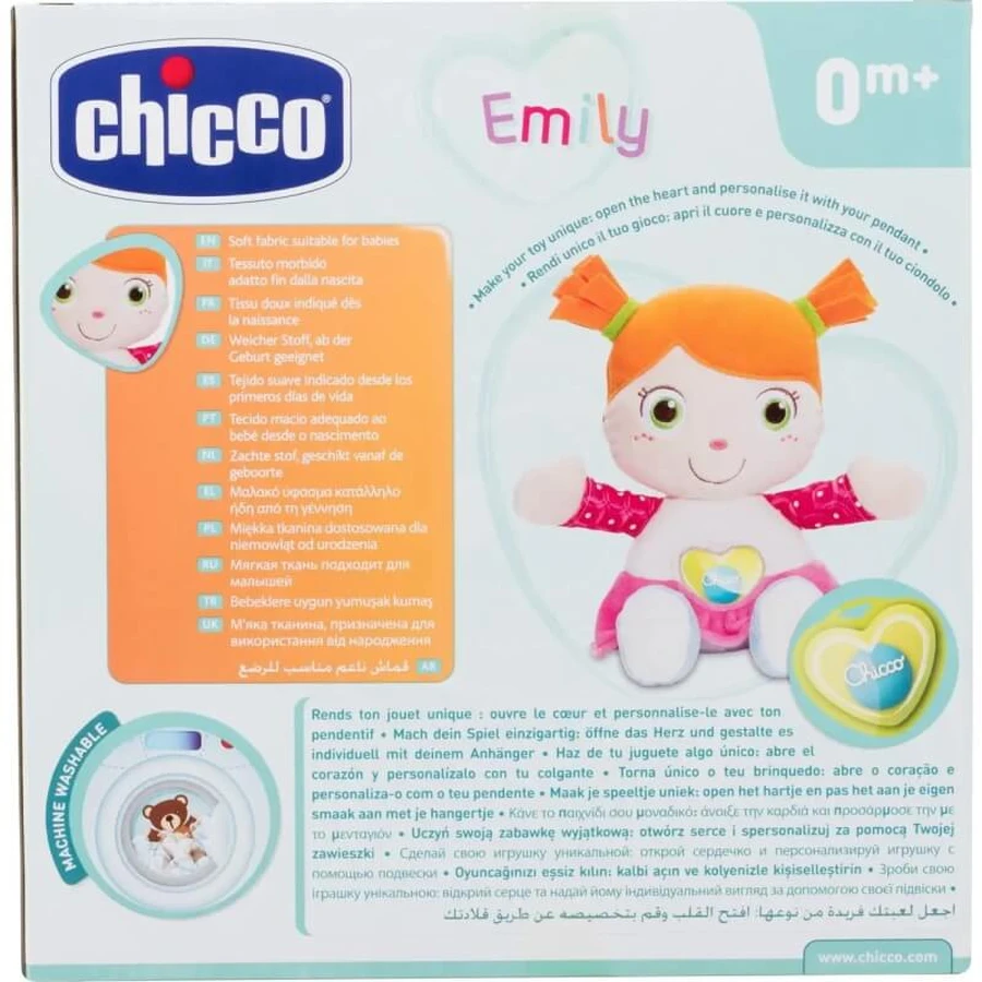 Chicco First Love Emily, primera muñeca, a partir de 0 meses