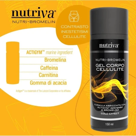 Gel corporal anticelulítico Nutriva Nutri-Bromelin, 150 ml