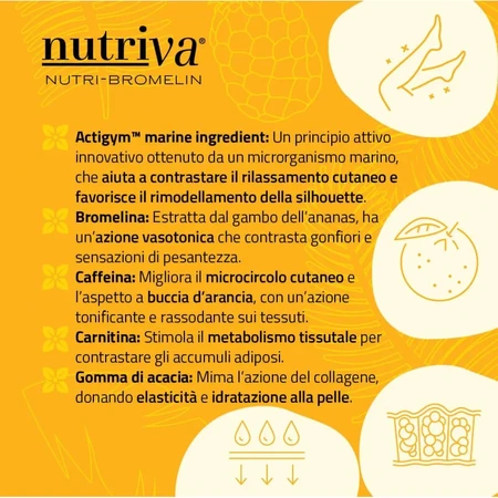 Gel corporal anticelulítico Nutriva Nutri-Bromelin, 150 ml